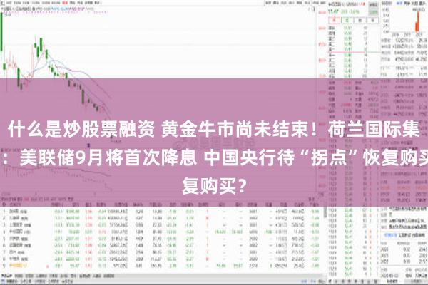 什么是炒股票融资 黄金牛市尚未结束！荷兰国际集团：美联储9月将首次降息 中国央行待“拐点”恢复购买？