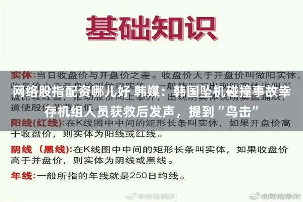 网络股指配资哪儿好 韩媒：韩国坠机碰撞事故幸存机组人员获救后发声，提到“鸟击”