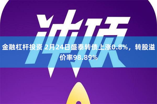 金融杠杆投资 2月24日盛泰转债上涨0.8%，转股溢价率98.89%